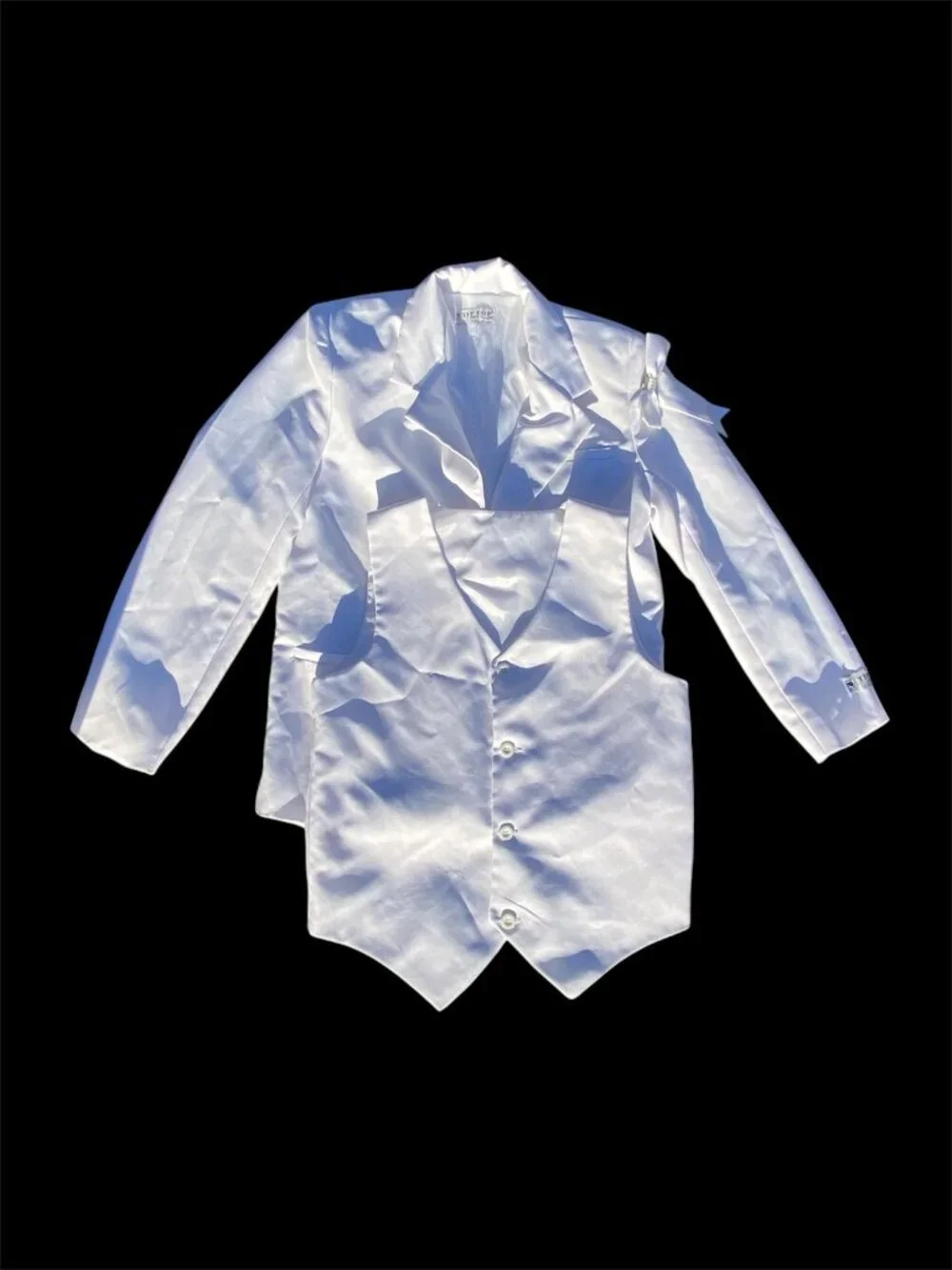 Boys White Formal Blazer & Vest Set - Suit Tuxedo, 12